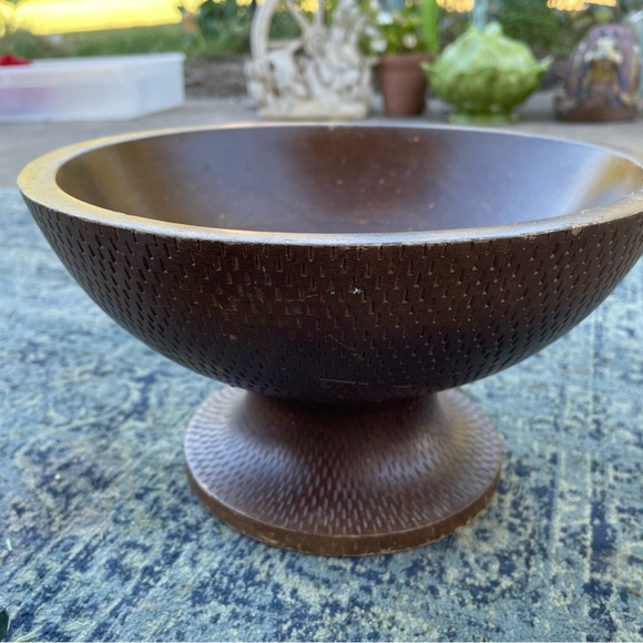 Accents Wood Pedestal Bowl Decorative Fruit Bowl Holder 1 Poshmark